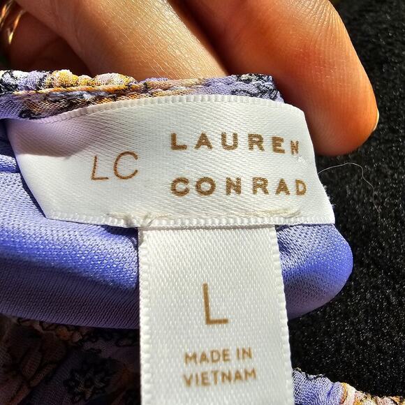 Lauren Conrad Top L Boho Cottagecore Peasant Garden Romantic Soft Surrounding - Picture 11 of 13